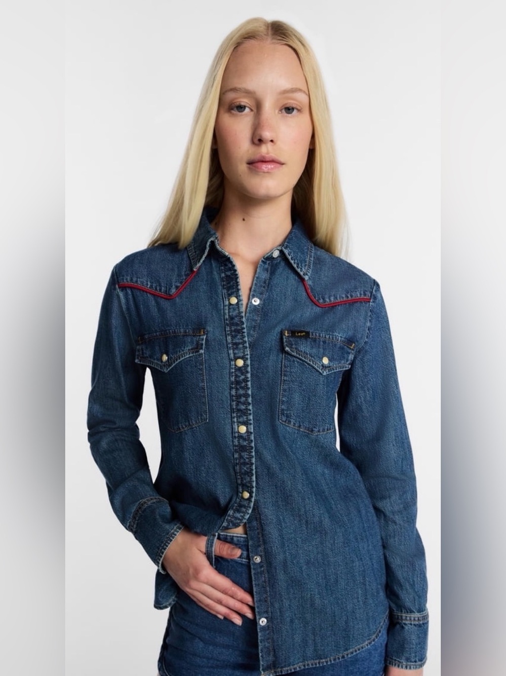 Denim Button Up Shirt By Kacey Lee, Women’s Size XS New